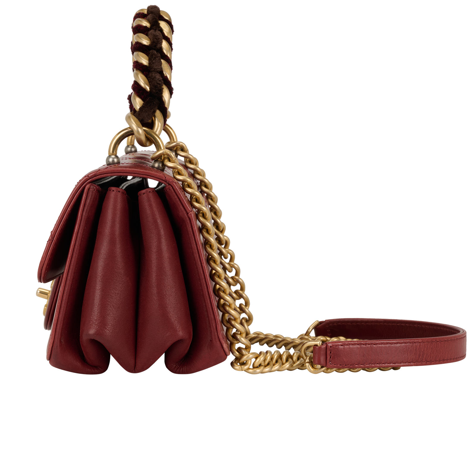 Paris-Cosmopolite Small Flap Bag, &pound;2,500, Handbags, Red, Leather, Bottom view